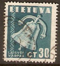 Lithuania 1940 30c Green "Liberty" Issue. SG443.
